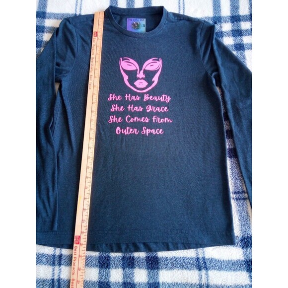 My Gothic Girl T-Shirt Women's S Dark Gray She Comes From Outer Space Streetwear - Picture 5 of 9